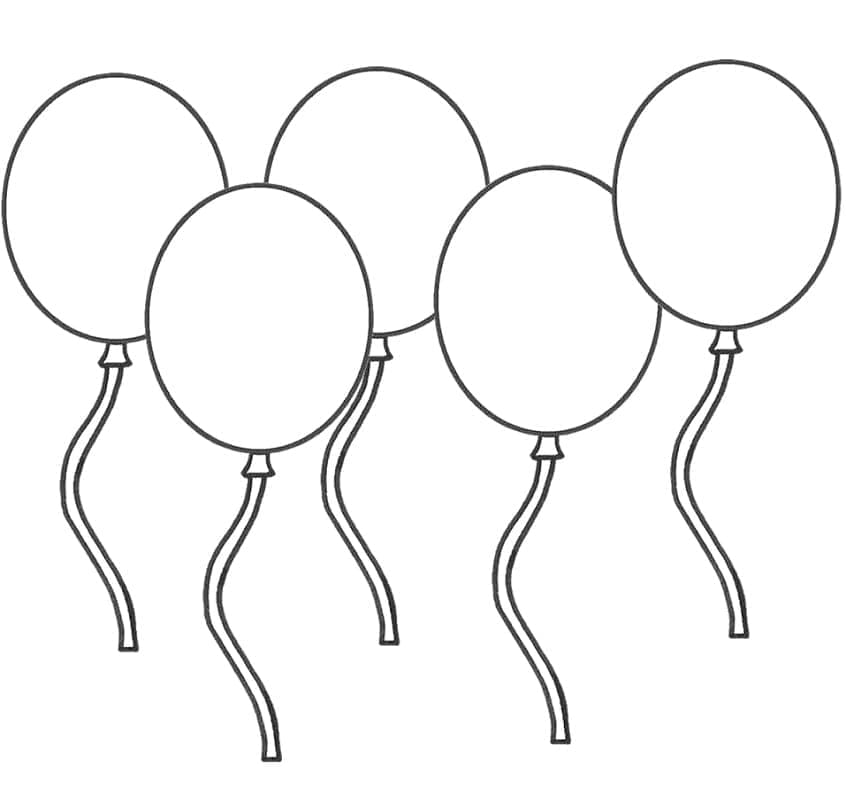 Bedava Balon Resmi Boyama Sayfası