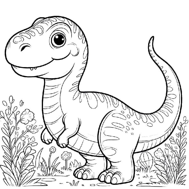 Bedava Dinozor Boyama Sayfası