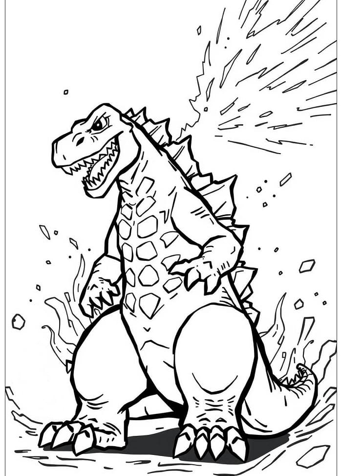 Bedava Godzilla Boyama Sayfası