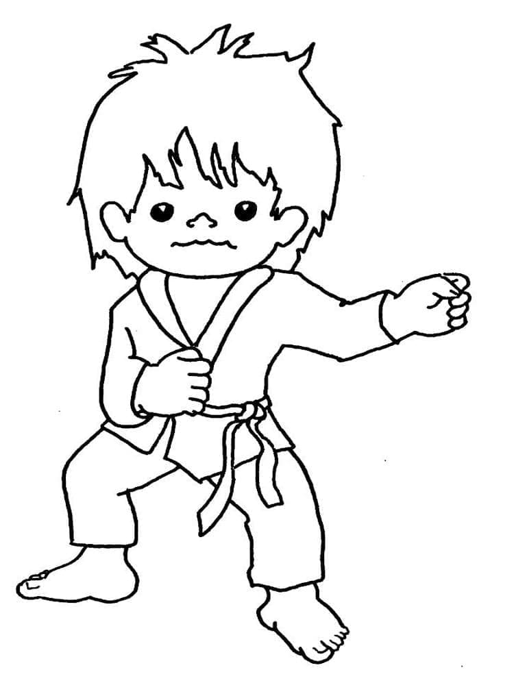 Bedava Karate Boyama Sayfası