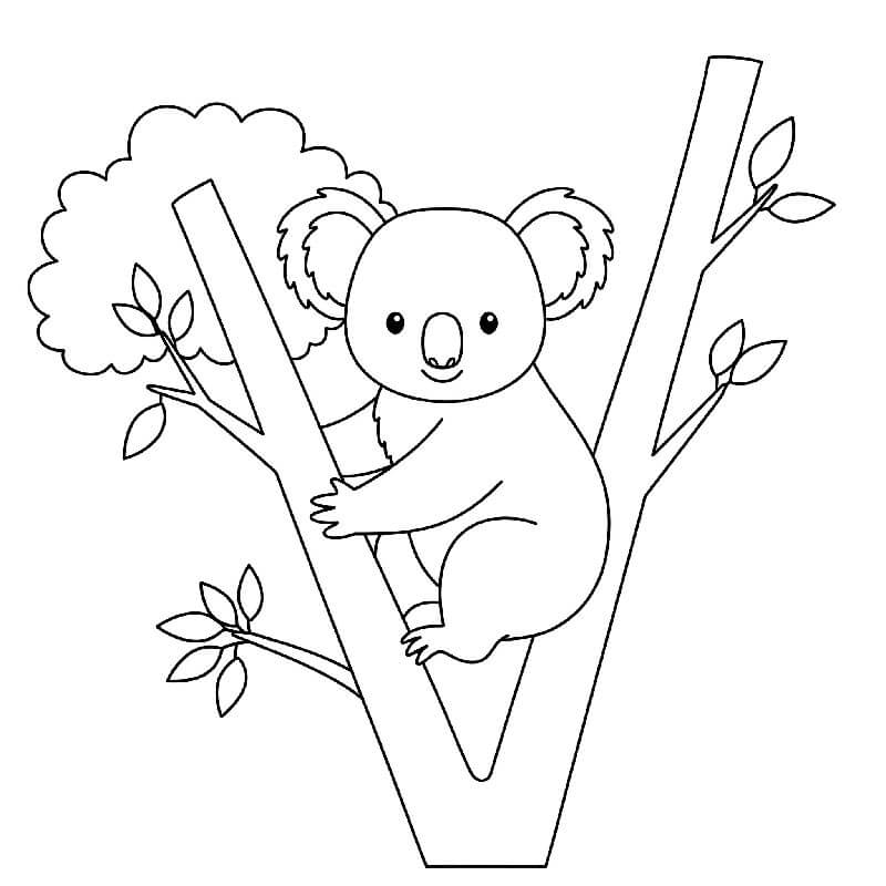 Bedava Koala Resmi Boyama Sayfası