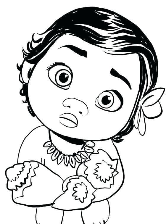 Bedava Moana Resmi Boyama Sayfası