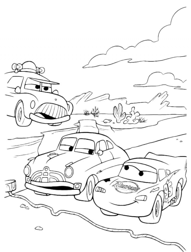 Bedava Şimşek McQueen Boyama Sayfası