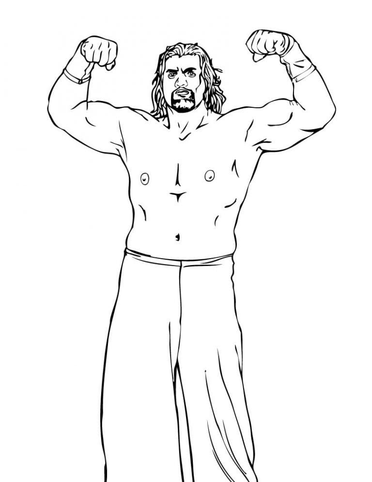 Bedava WWE Görseli Boyama Sayfası