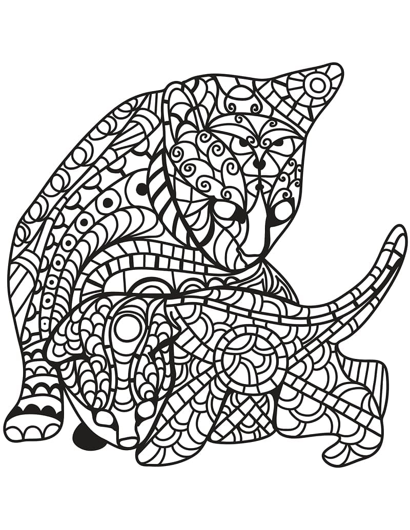 Bedava Yazdırılabilir Zentangle Boyama Sayfası