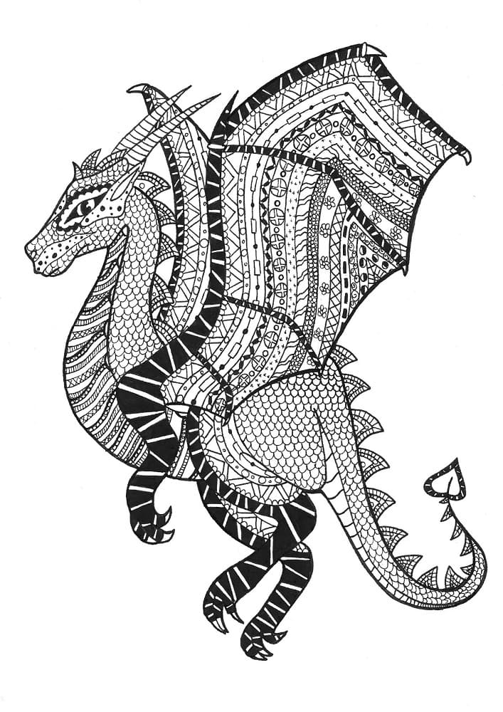 Bedava Zentangle Boyama Deseni Boyama Sayfası