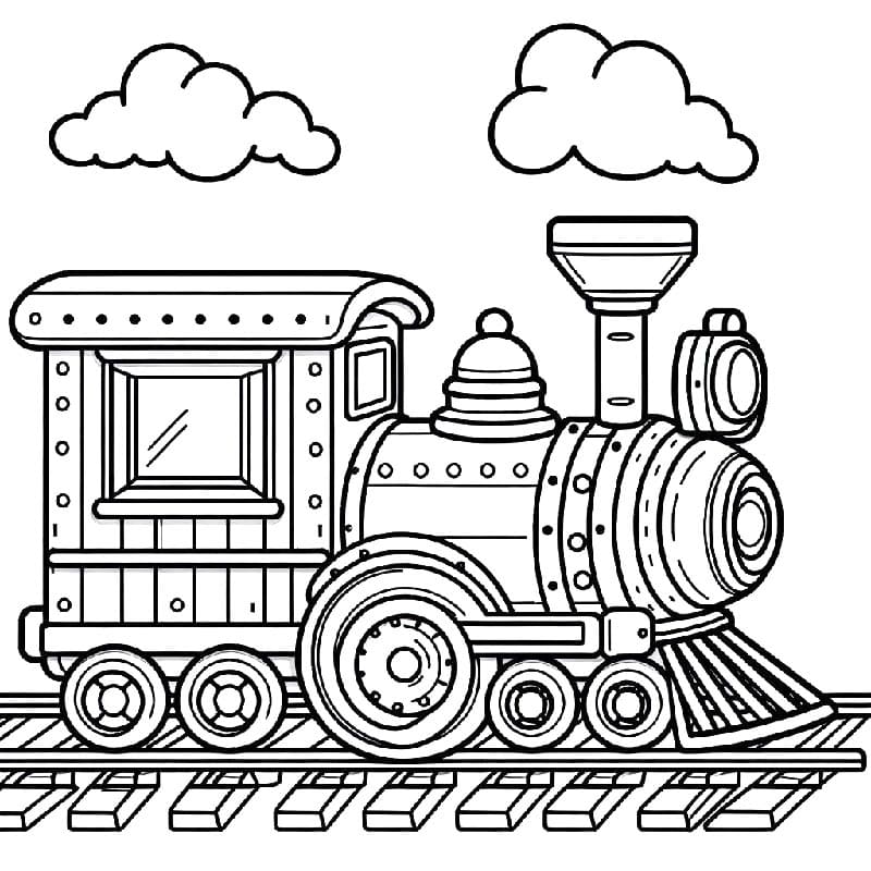 Bedelsiz Yazdırılabilir Tren Boyama Sayfası