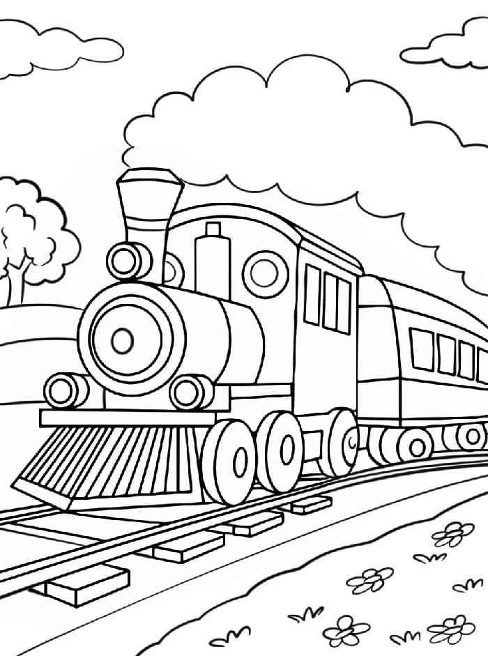 Bedelsiz Yazdırılacak Tren Boyama Sayfası
