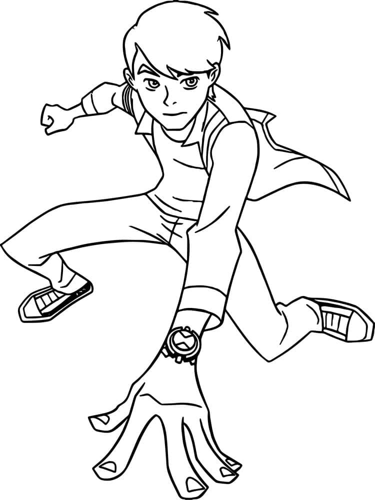 Ben 10 Bedava Boyama Sayfası