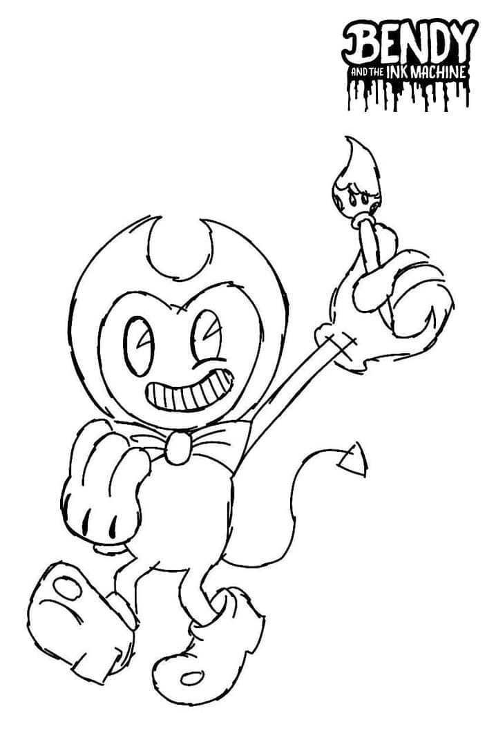 Bendy Oyunu Boyama Sayfası