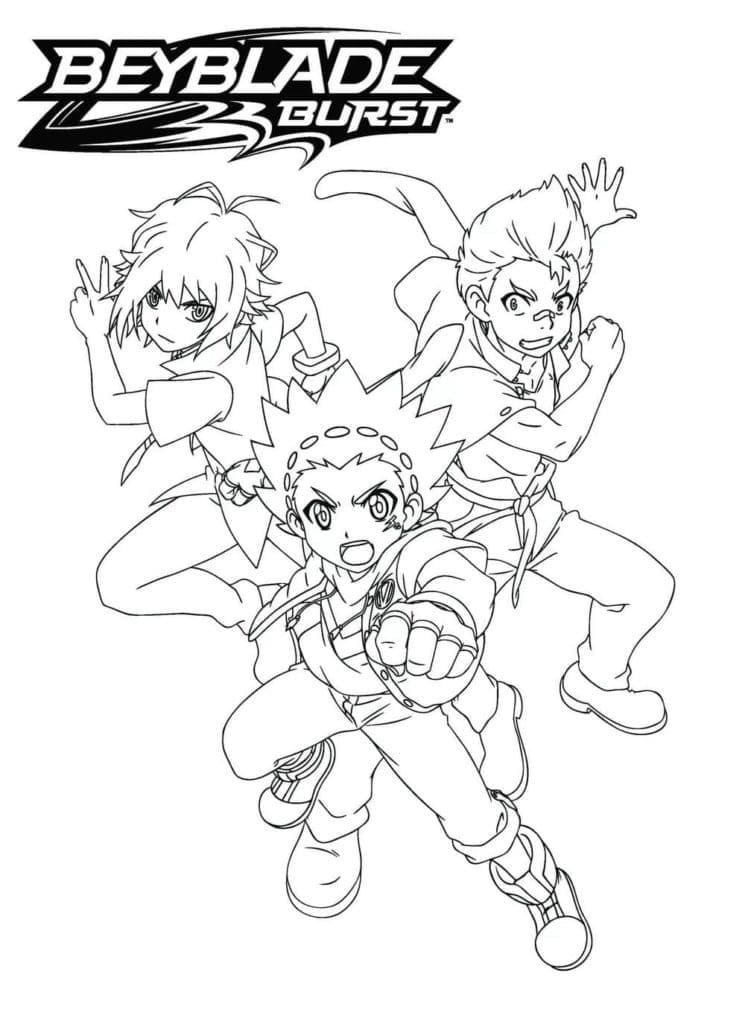 Beyblade Basıma Uygun Çizim Boyama Sayfası