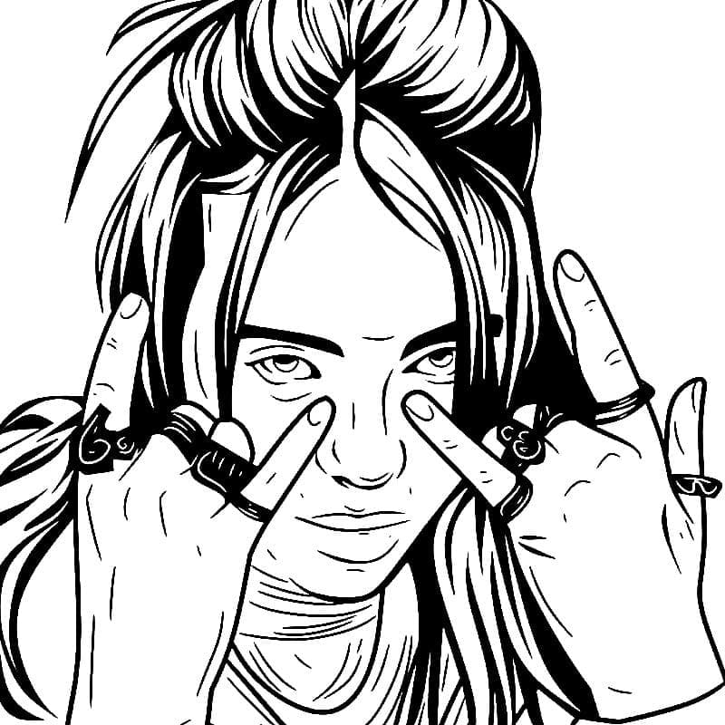 Billie Eilish Resim Boyama Sayfası