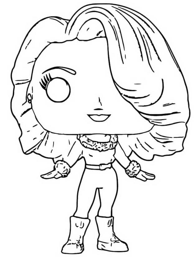 Bir Funko Pop Boyama Sayfası