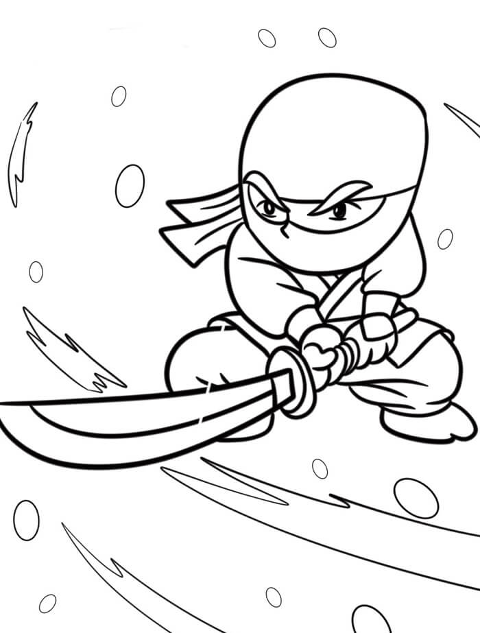 Bir Ninja Boyama Sayfası