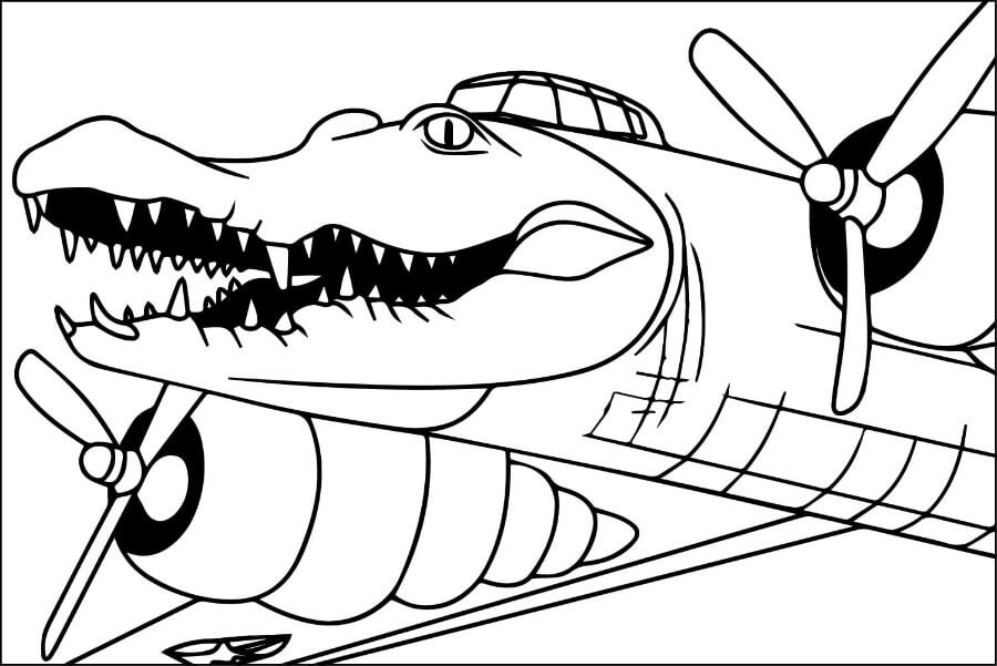 Bombardiro Crocodillo Brainrot Boyama Sayfası