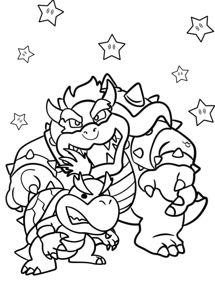 Bowser Oyunu Boyama Sayfası