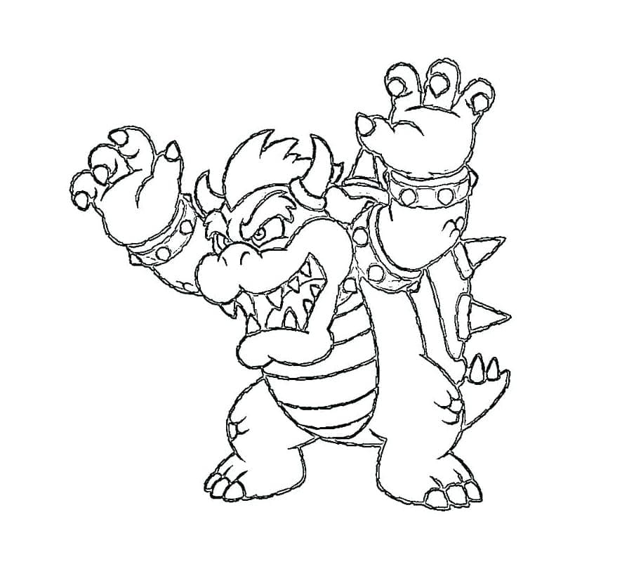 Bowser Resmi Boyama Sayfası