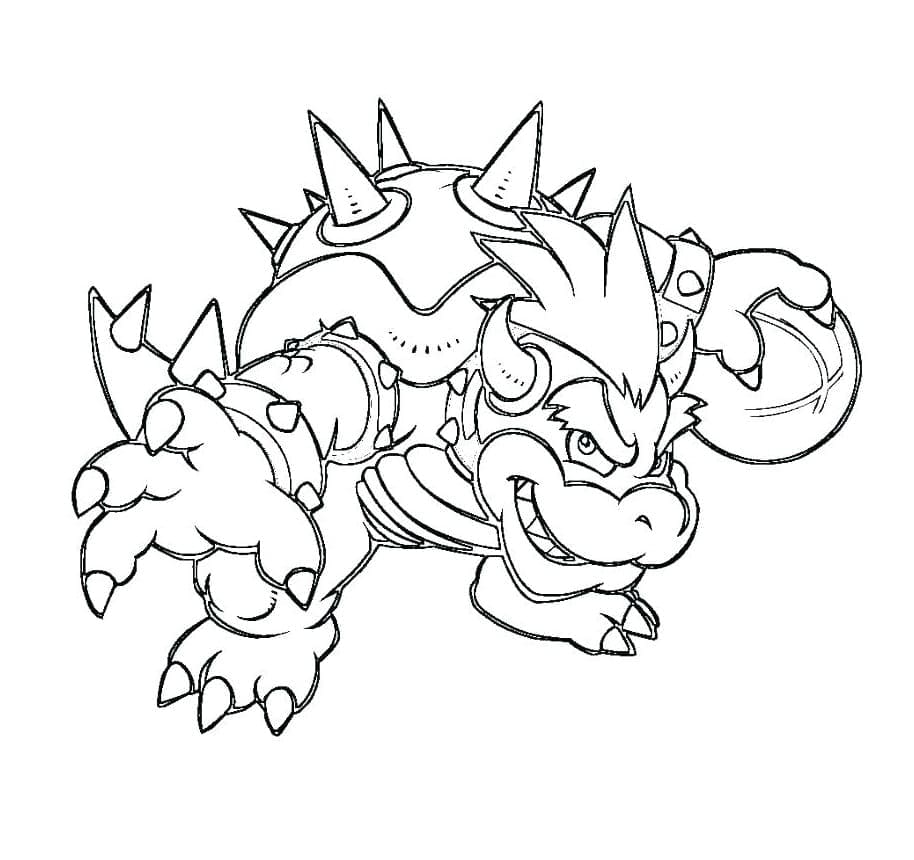 Bowser Yazdırılabilir Boyama Sayfası