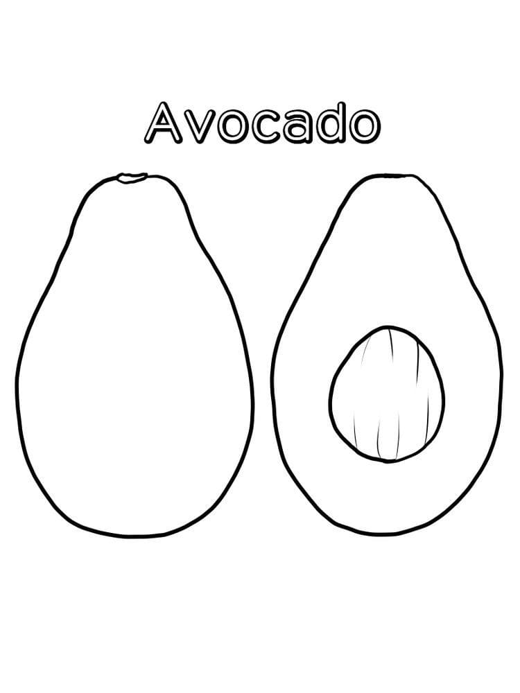 Boyanacak Avokado Boyama Sayfası