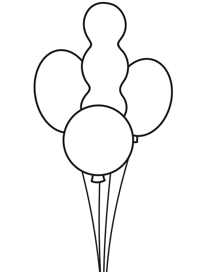 Boyanacak Balon Boyama Sayfası