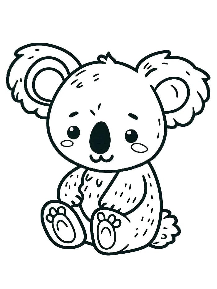 Boyanacak Koala Boyama Sayfası