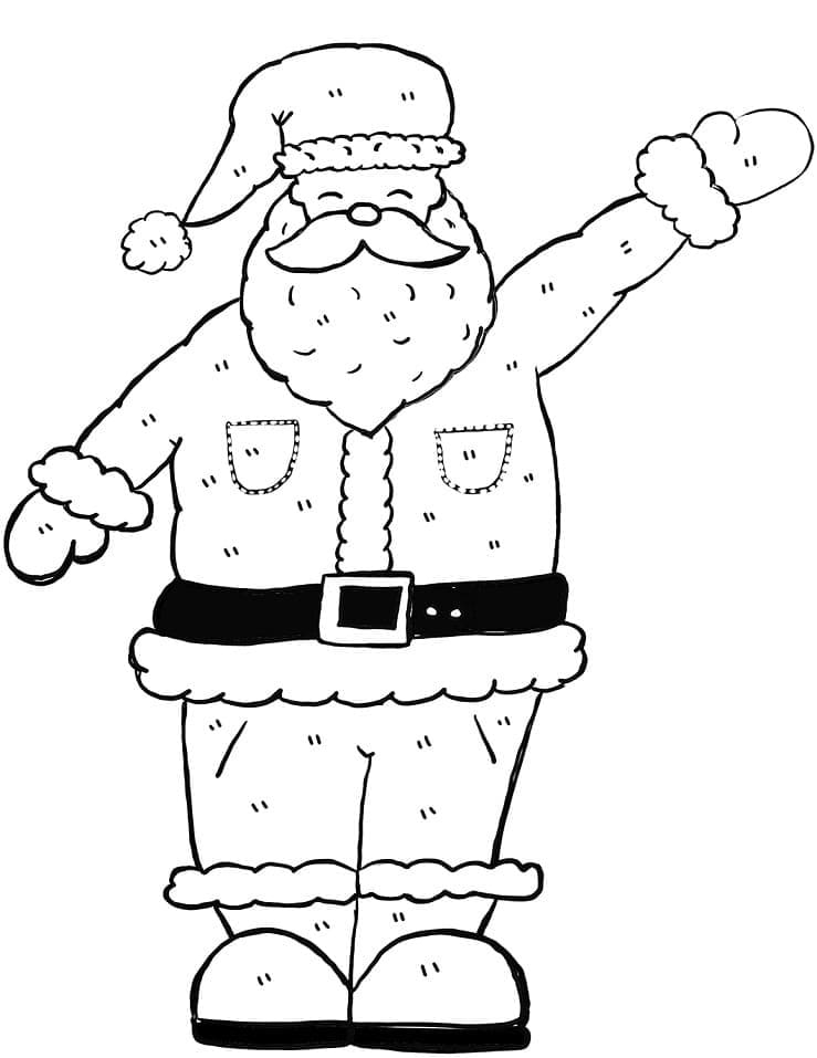 Boyanacak Noel Baba resmi Boyama Sayfası