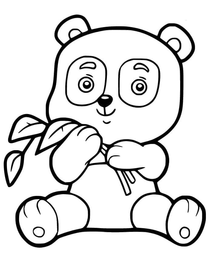 Boyanacak Panda Boyama Sayfası