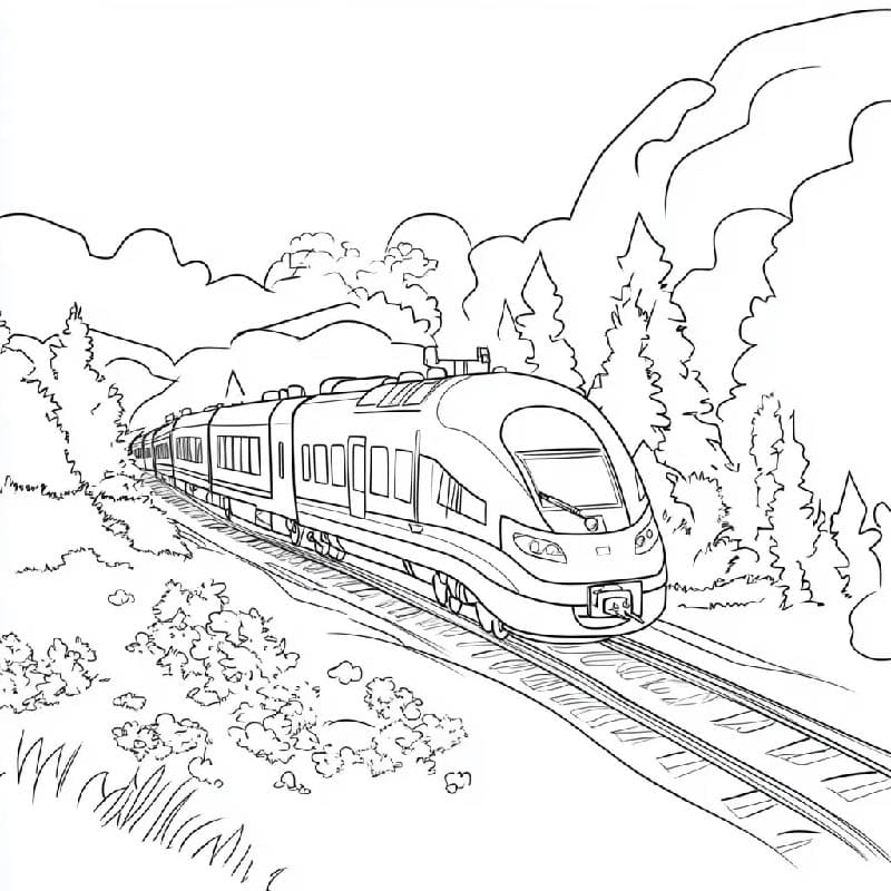 Boyanacak Tren Boyama Sayfası