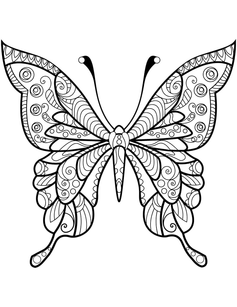 Boyanacak Zentangle Çizim Boyama Sayfası