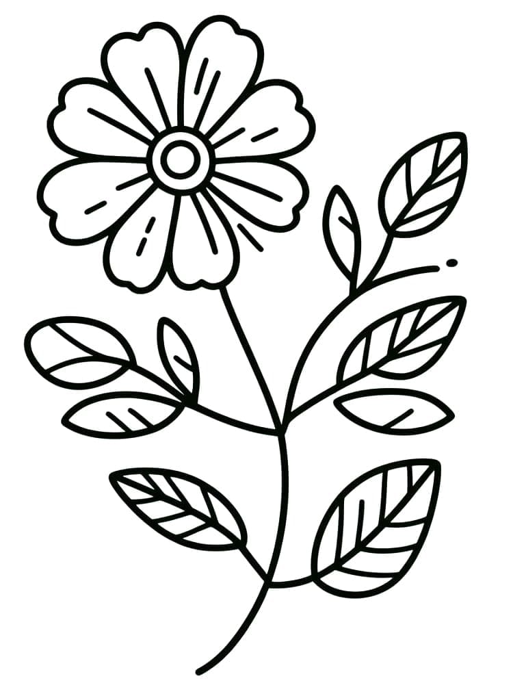 Çiçek (19) Boyama Sayfası