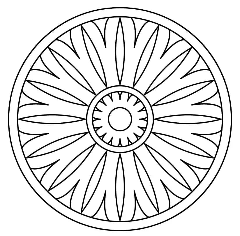 Çiçek Mandala (5) Boyama Sayfası