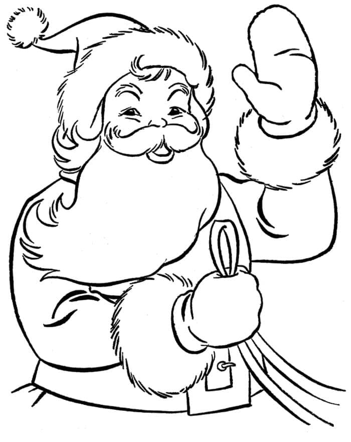 Çıktısı alınacak bedava Noel Baba Boyama Sayfası