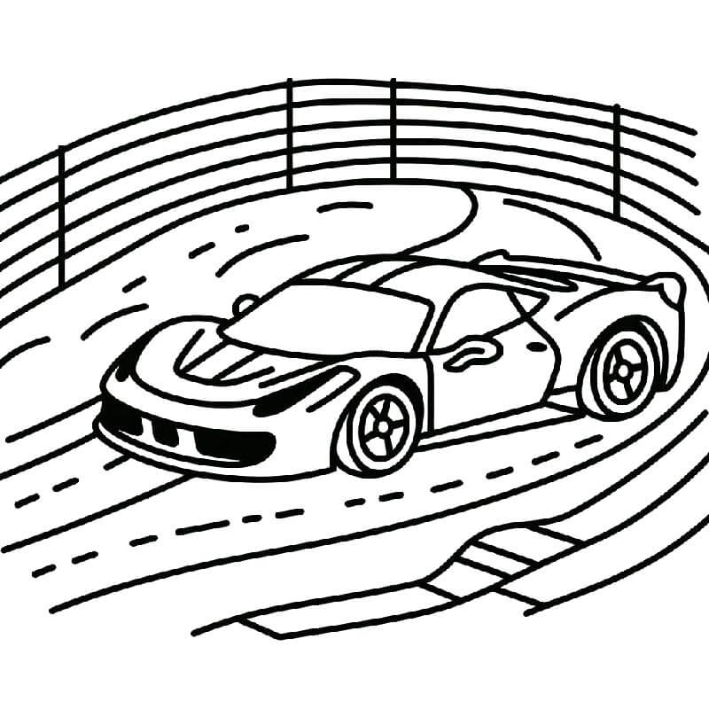 Çocuklar İçin Basılabilir Ferrari Boyama Sayfası