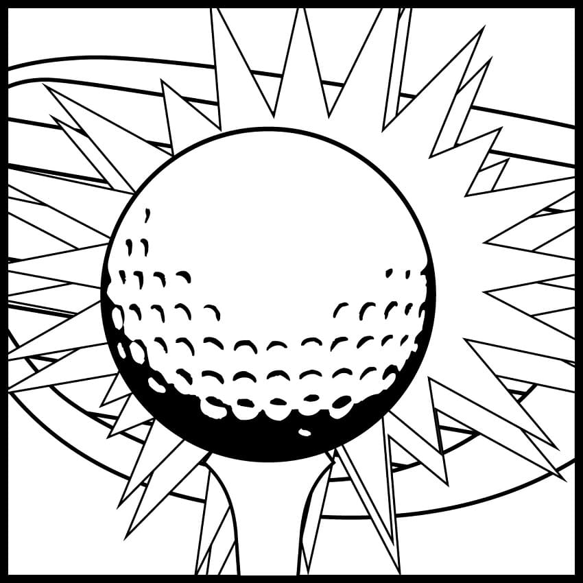 Çocuklar İçin Bedava Golf Boyama Sayfası