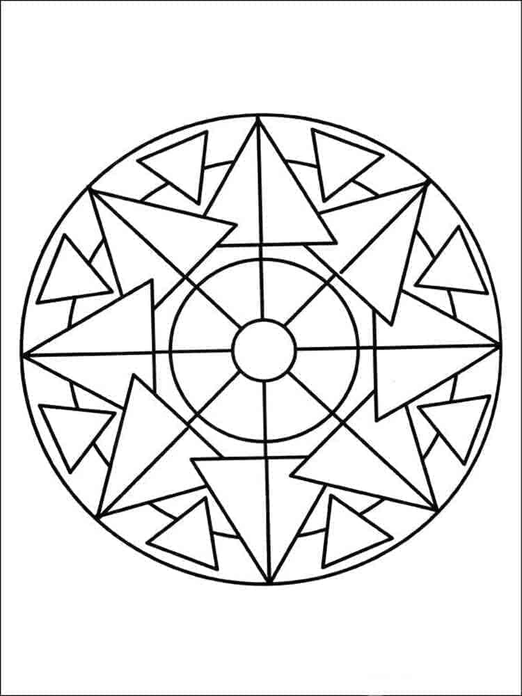 Çocuklar İçin Bedava Mandala Boyama Sayfası