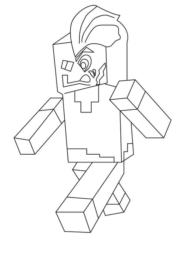 Çocuklar İçin Bedava Minecraft Boyama Sayfası