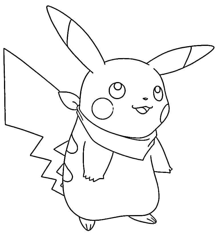 Çocuklar İçin Bedava Pikachu Boyama Sayfası