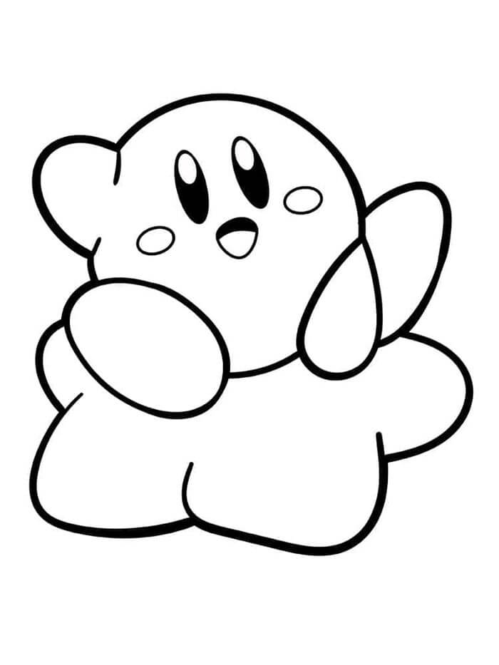 Çocuklar İçin Kirby Boyama Sayfası