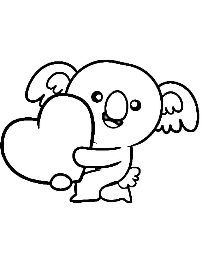 Çocuklar İçin Koala Boyama Sayfası