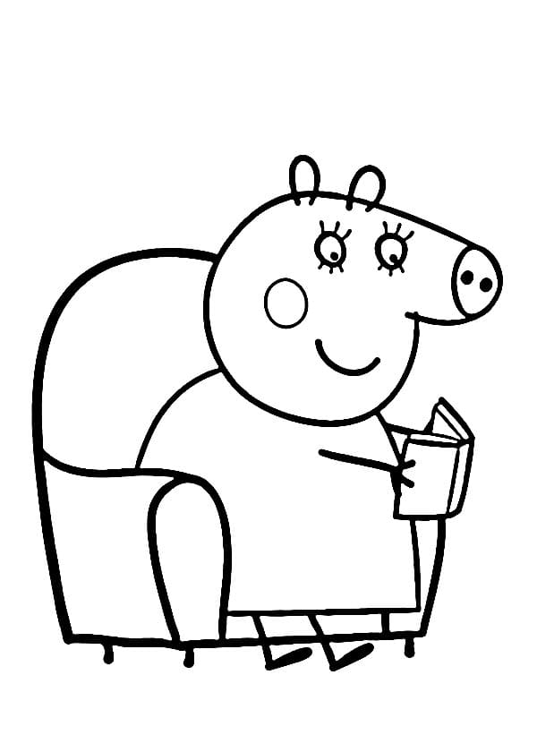 Çocuklar İçin Peppa Pig Boyama Sayfası