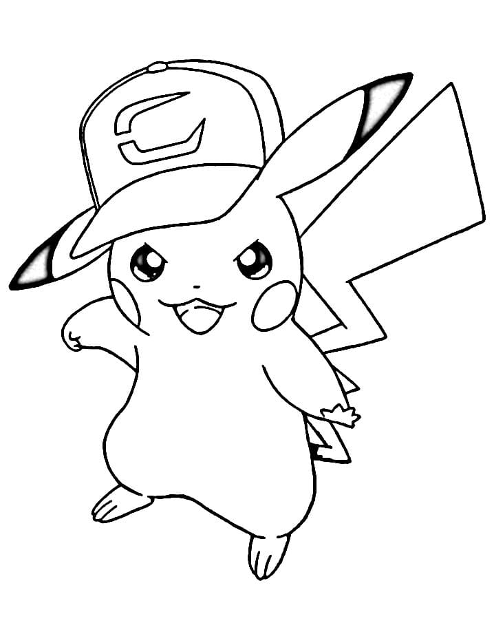 Çocuklar İçin Pikachu Boyama Sayfası