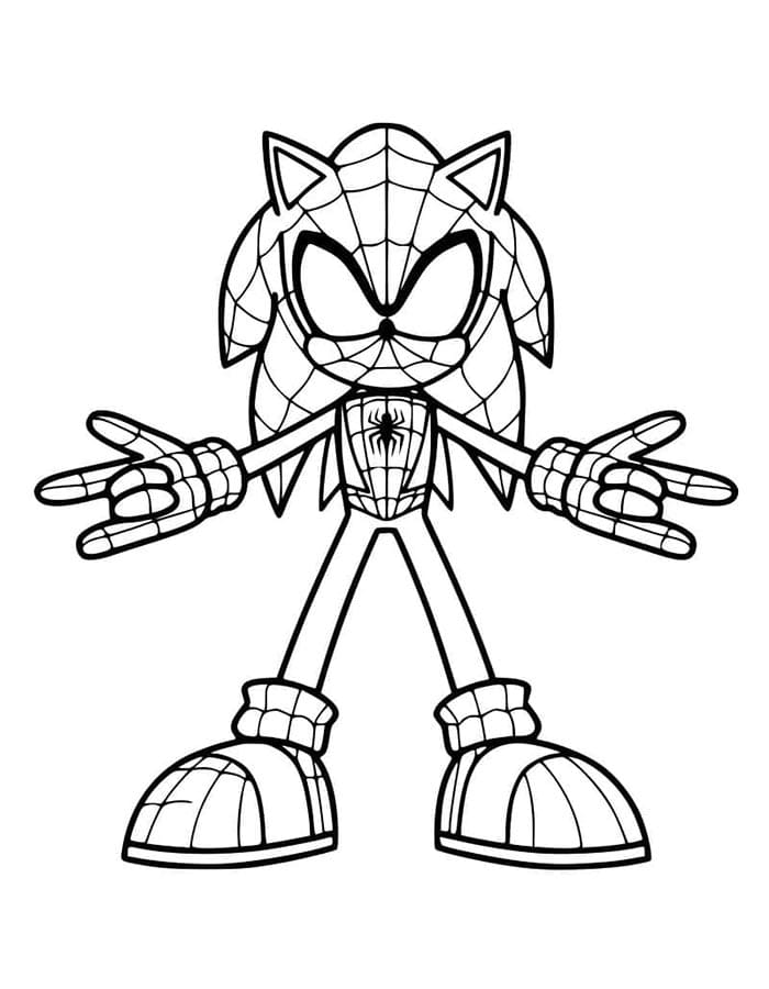 Çocuklar İçin Sonic Boyama Sayfası