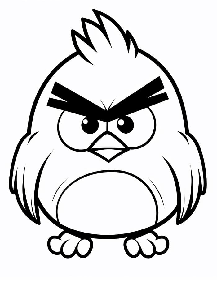 Çocuklar İçin Yazdırılabilir Angry Birds Boyama Sayfası