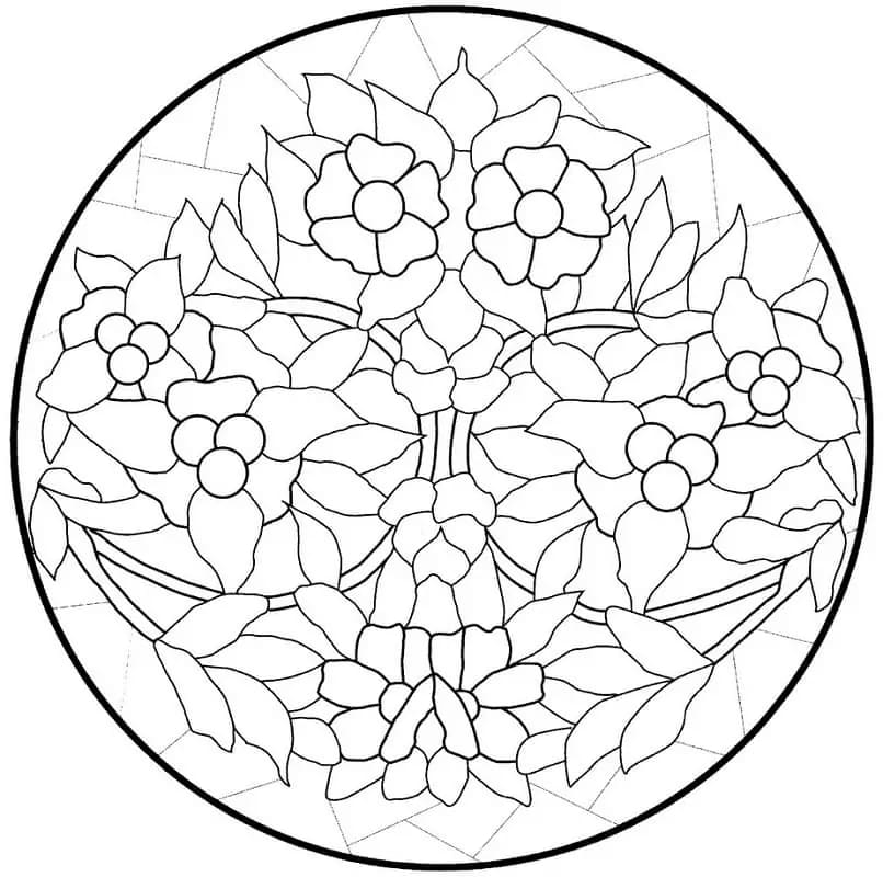 Çocuklar İçin Yazdırılabilir Çiçek Mandala Boyama Sayfası