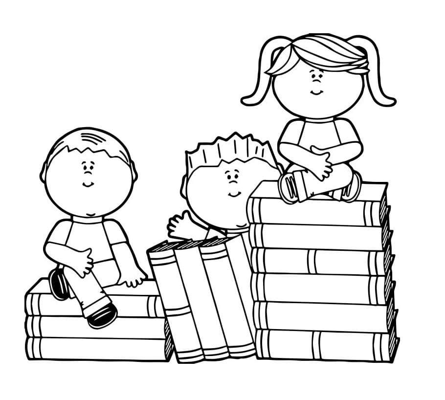 Çocuklar İçin Yazdırılabilir Kitap Boyama Sayfası
