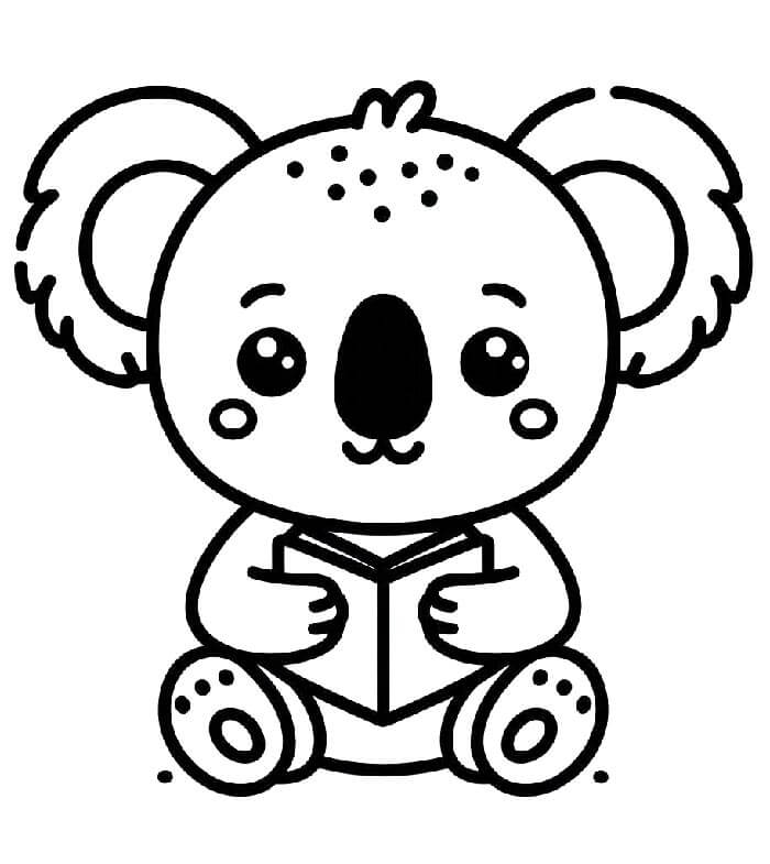 Çocuklar İçin Yazdırılabilir Koala Resmi Boyama Sayfası