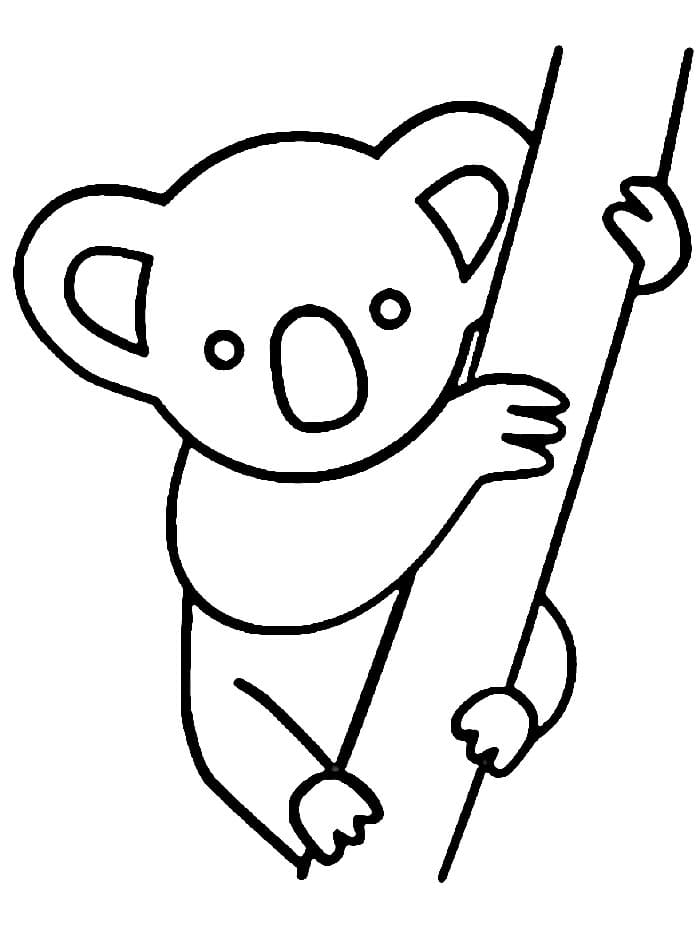 Çocuklar İçin Yazdırılabilir Koala Boyama Sayfası