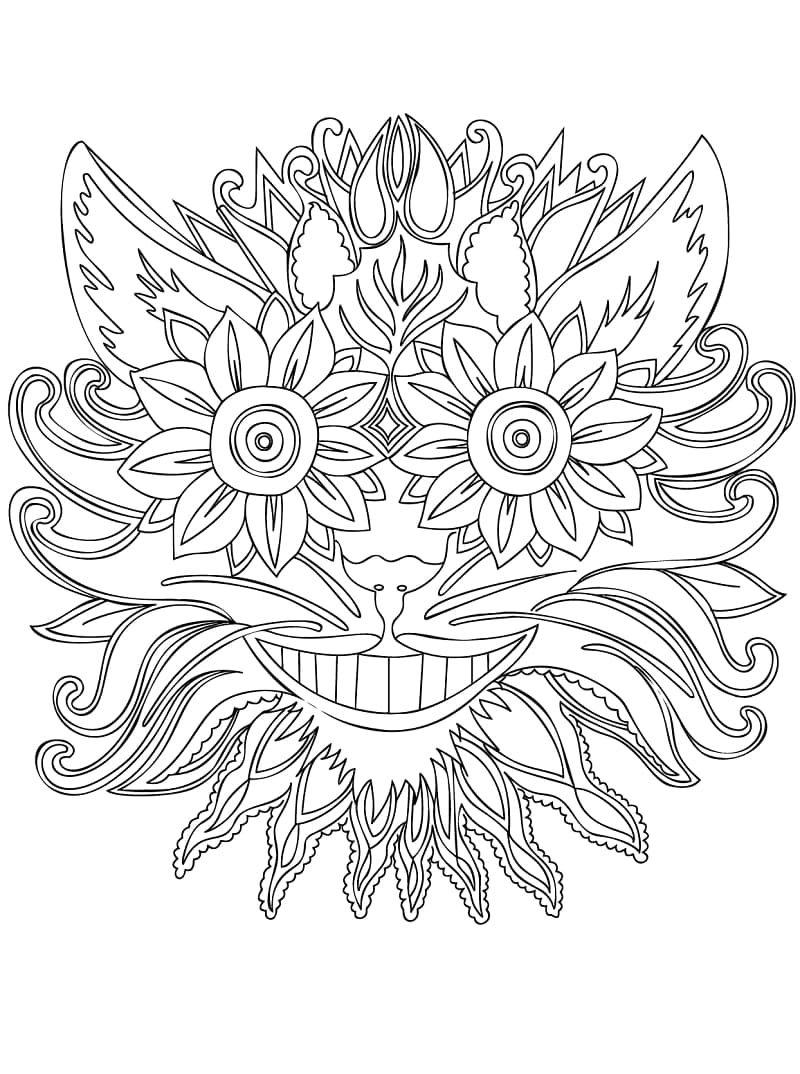 Çocuklar İçin Yazdırılabilir Zentangle Boyama Sayfası