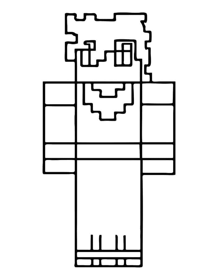 Çocuklar İçin Yazdırılır Minecraft Boyama Sayfası