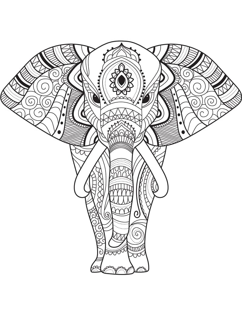 Çocuklar İçin Zentangle Boyama Deseni Boyama Sayfası